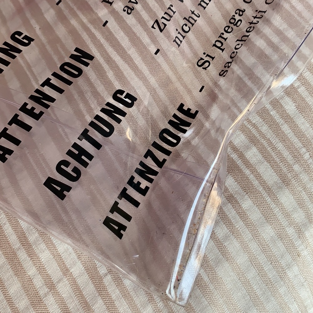 Celine Clutch Pouch rose leather&clear pvc tote - Picture 11 of 16